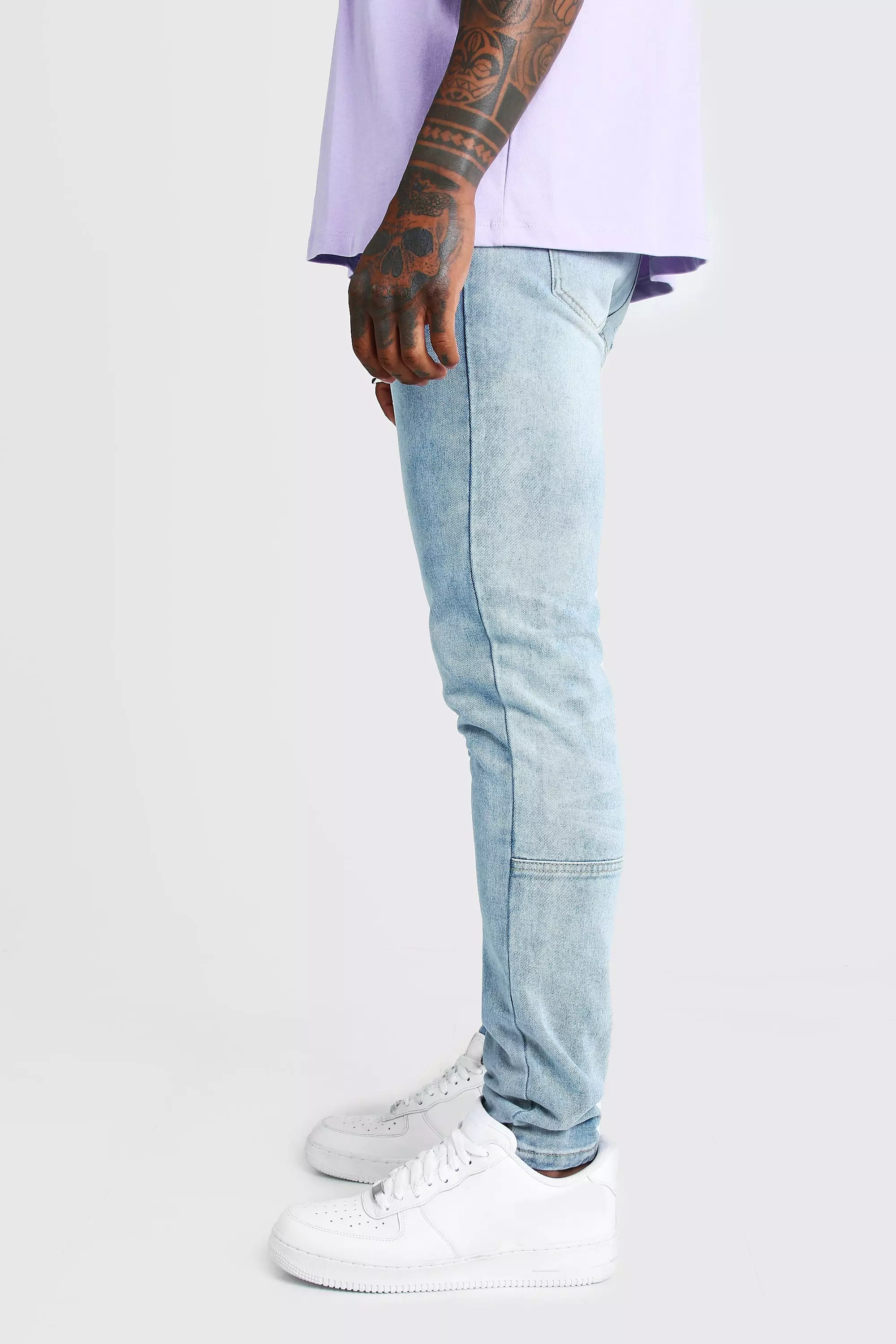 Jean skinny use zippe a la cheville boohooMAN FR